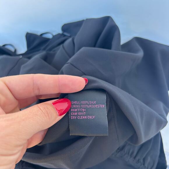 Vintage Y2K Betsey Johnson Black Strappy Silk Cocktail Club Slip Dress 4 - Picture 10 of 10